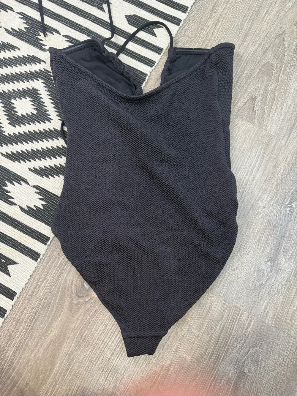 SEAFOLLY Womens Sea Dive Halter Bandeau One Piece Swimsuit US 8 Black